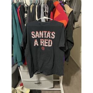 SIZE XL- MANCHESTER UNITED CHRISTMAS SHIRT Santa Is A Red